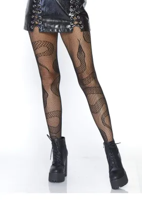 Sizzlin' Snake Fishnet Tights