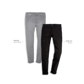 Skinny Mercer Light Gray and Skinny Barclay Black 2-pack Jeans