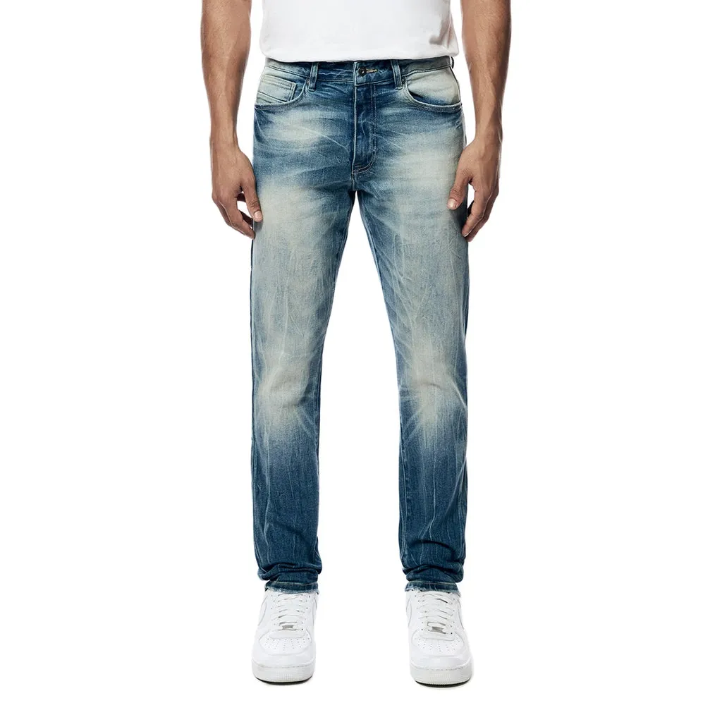 Slim Tapered Essential Premium Washed Jeans - Marion Blue