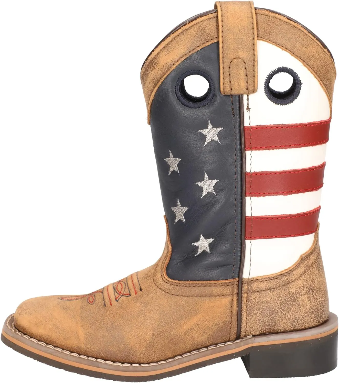 SMOKEY MOUNTAIN STARS AND STRIPES WESTERN BOOTS YOUTH 5.5