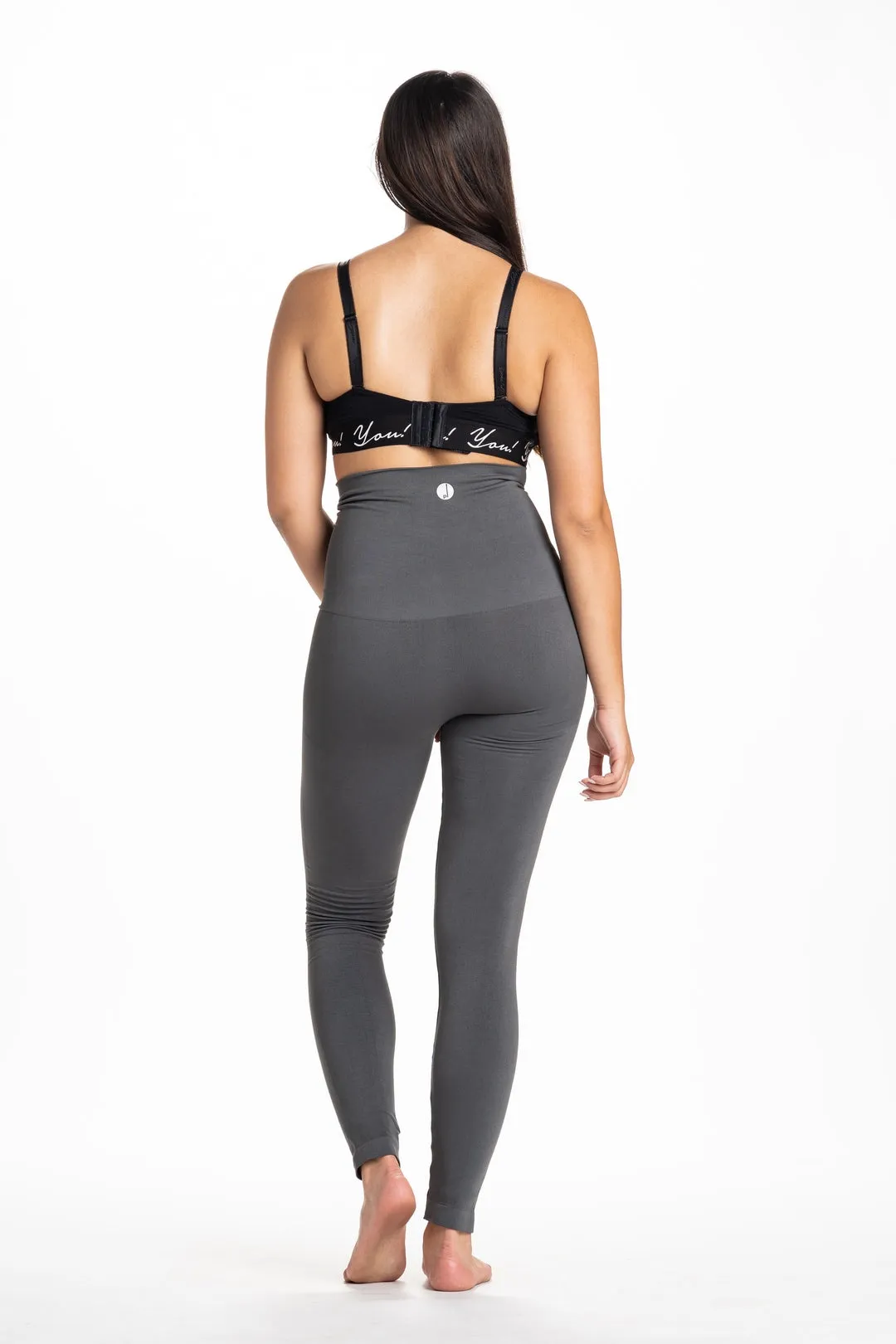 Snapback Postpartum Leggings - Charcoal Gray