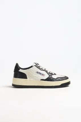 Sneaker Super Vintage Python in Schwarz/Weiß