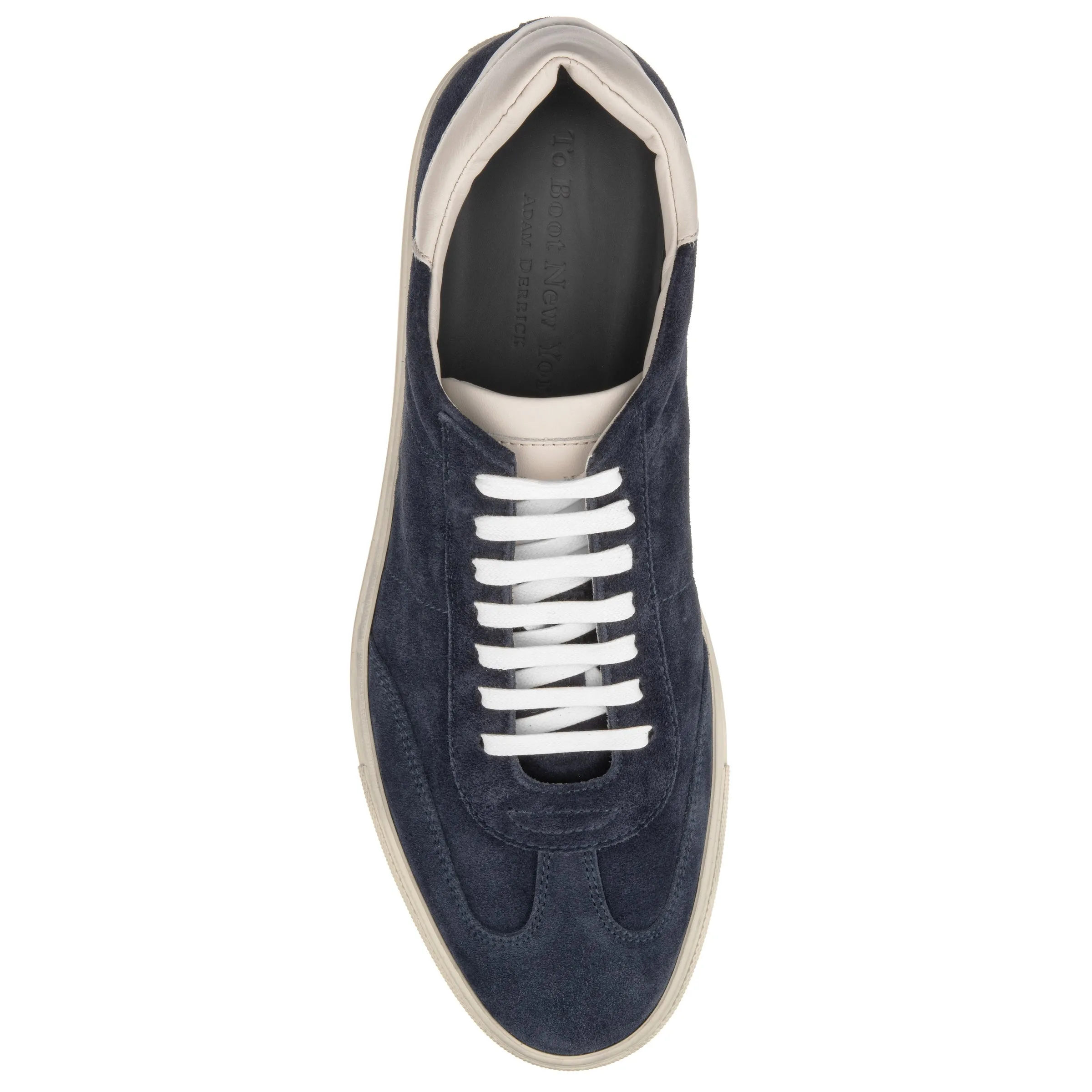 Solaro Navy Suede / Off White Retro Sneaker