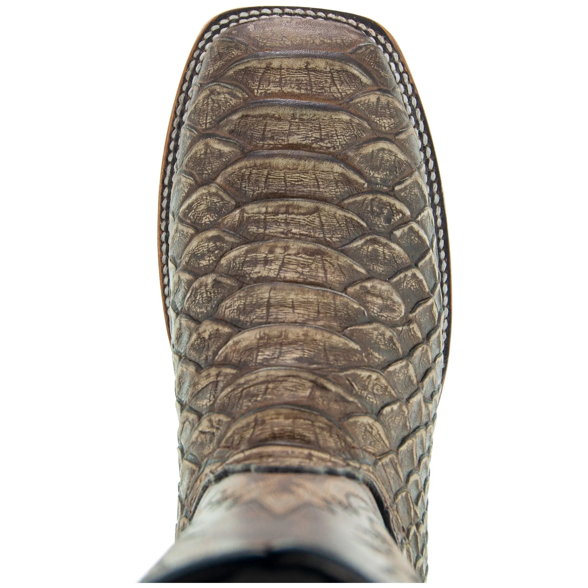 Soto Boots Mens Tan Python Print Boots H50032