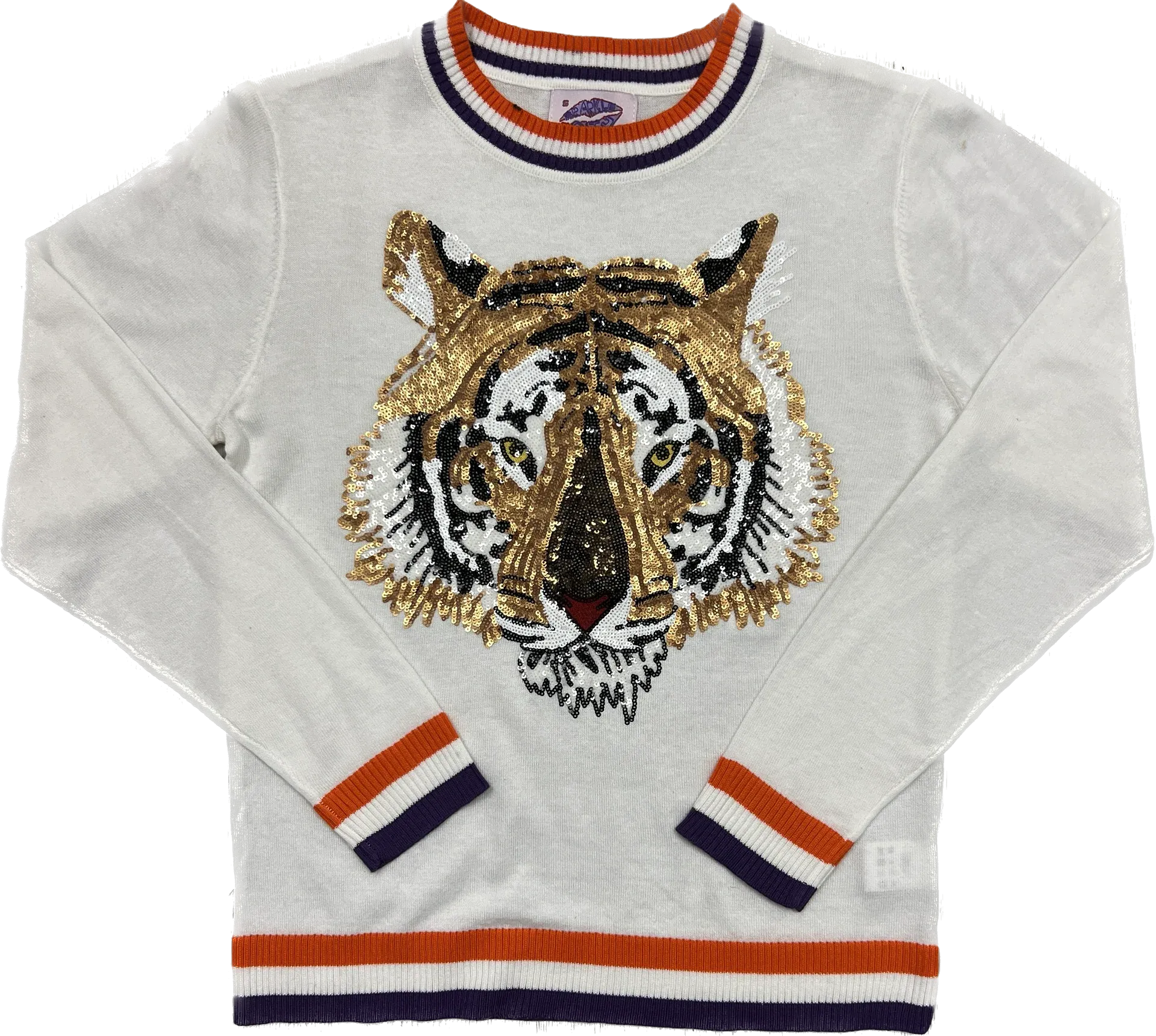 Sparkle City Long Sleeve Knit Tiger Sweater