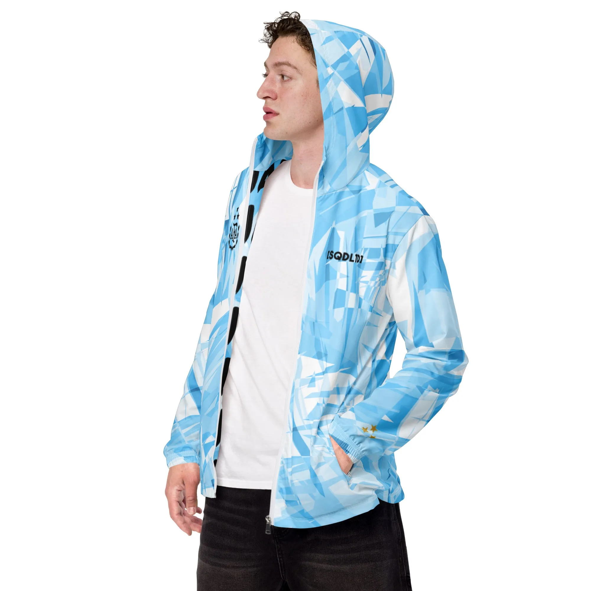 Sqdltd Argentina Tres Estrellas AOP Men’s windbreaker