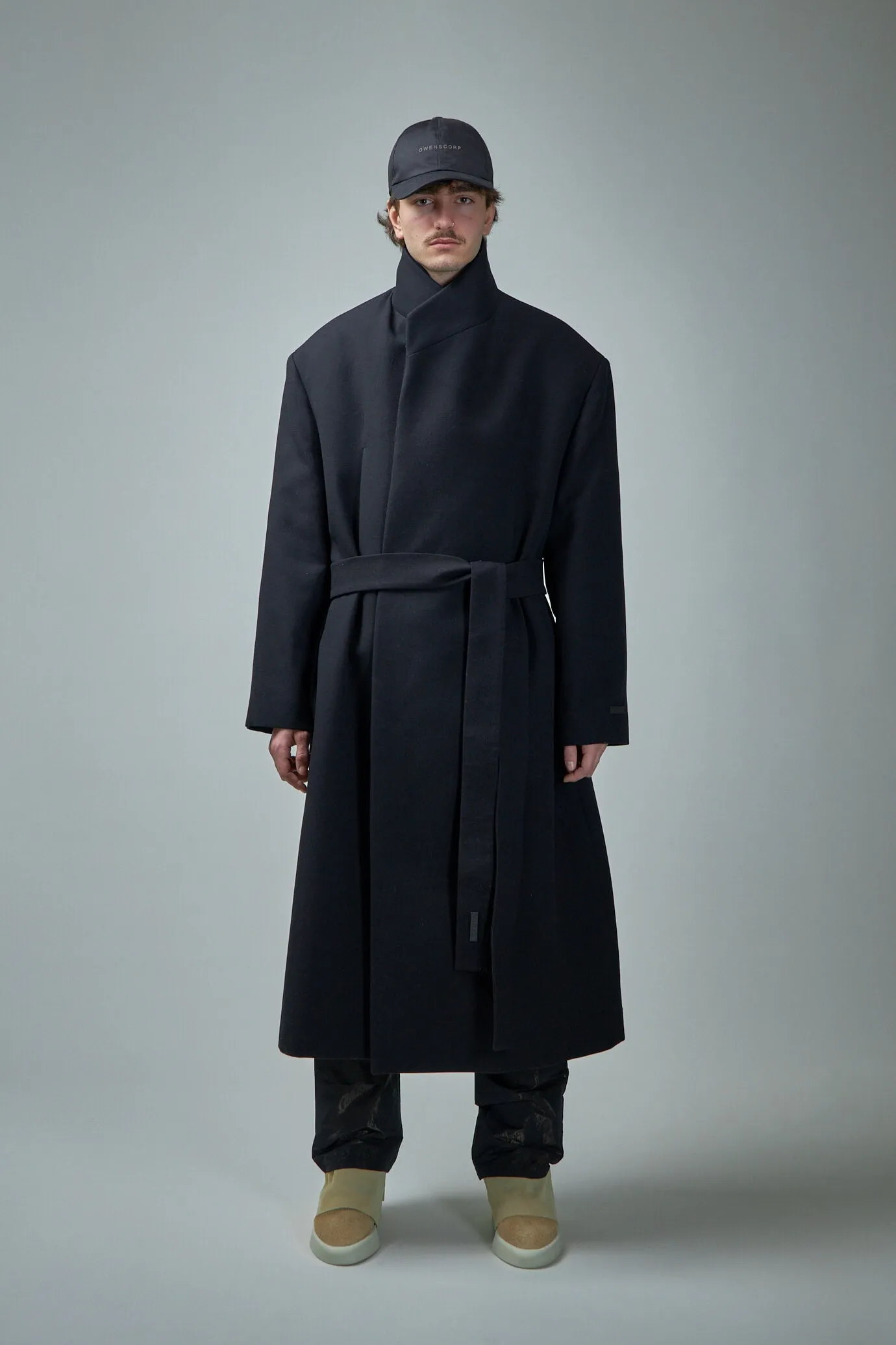 Stand Collar Relaxed Overcoat