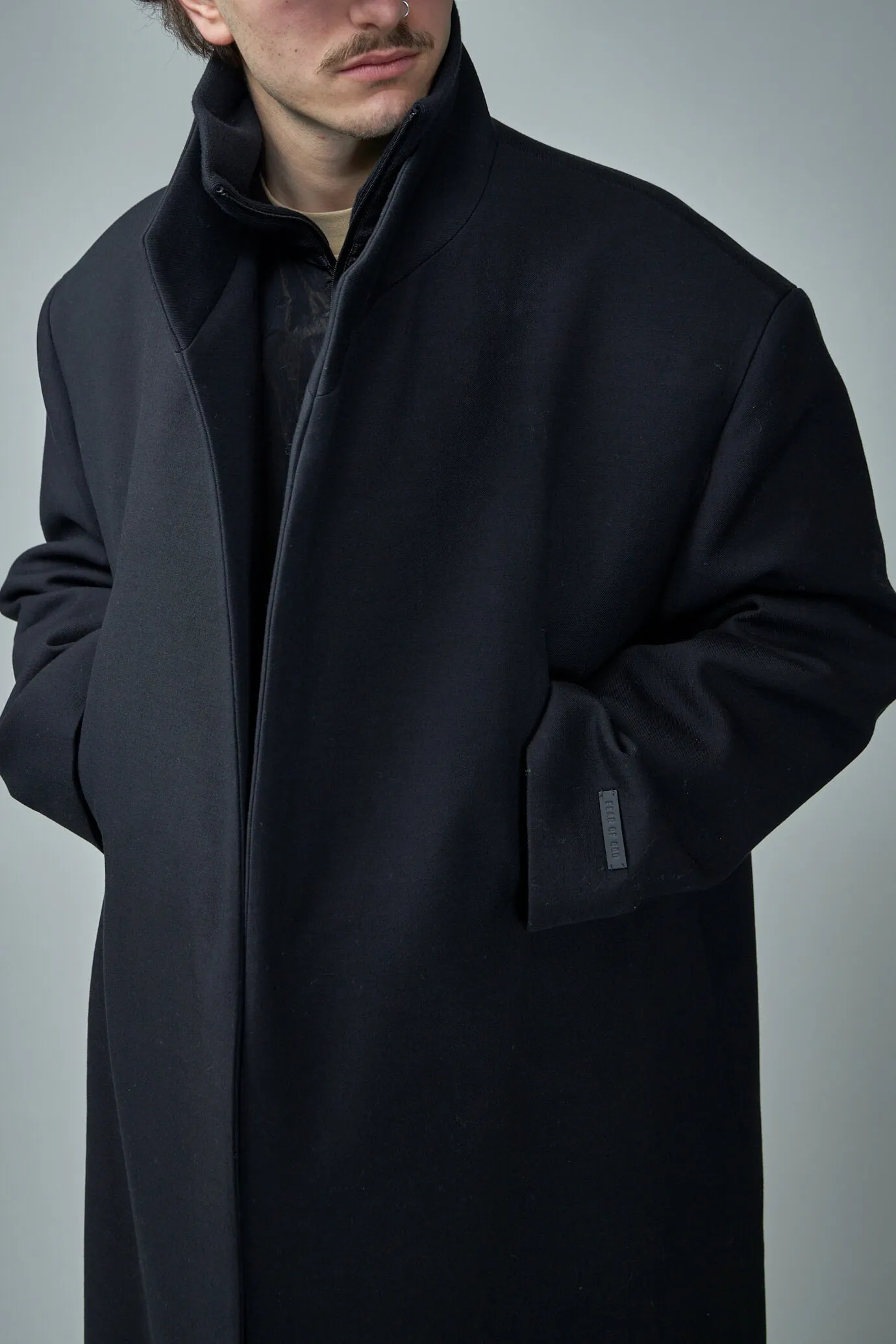 Stand Collar Relaxed Overcoat