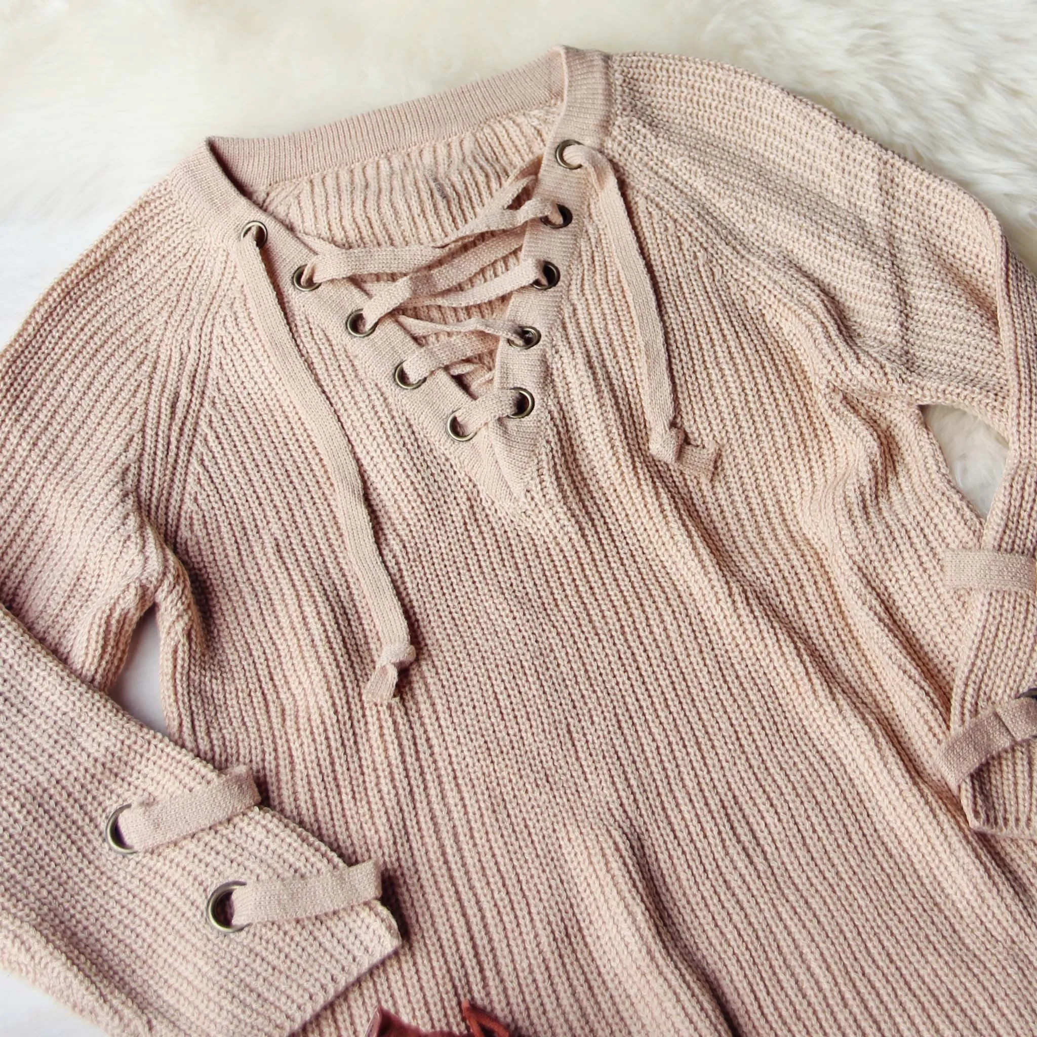 Stevie Lace-Up Sweater