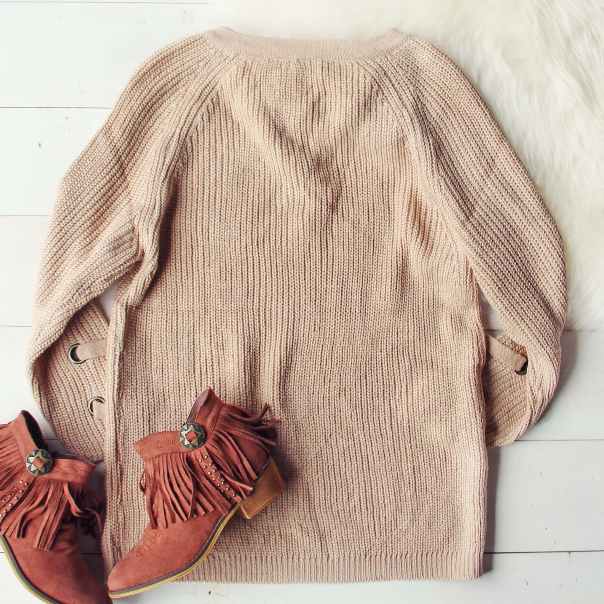 Stevie Lace-Up Sweater