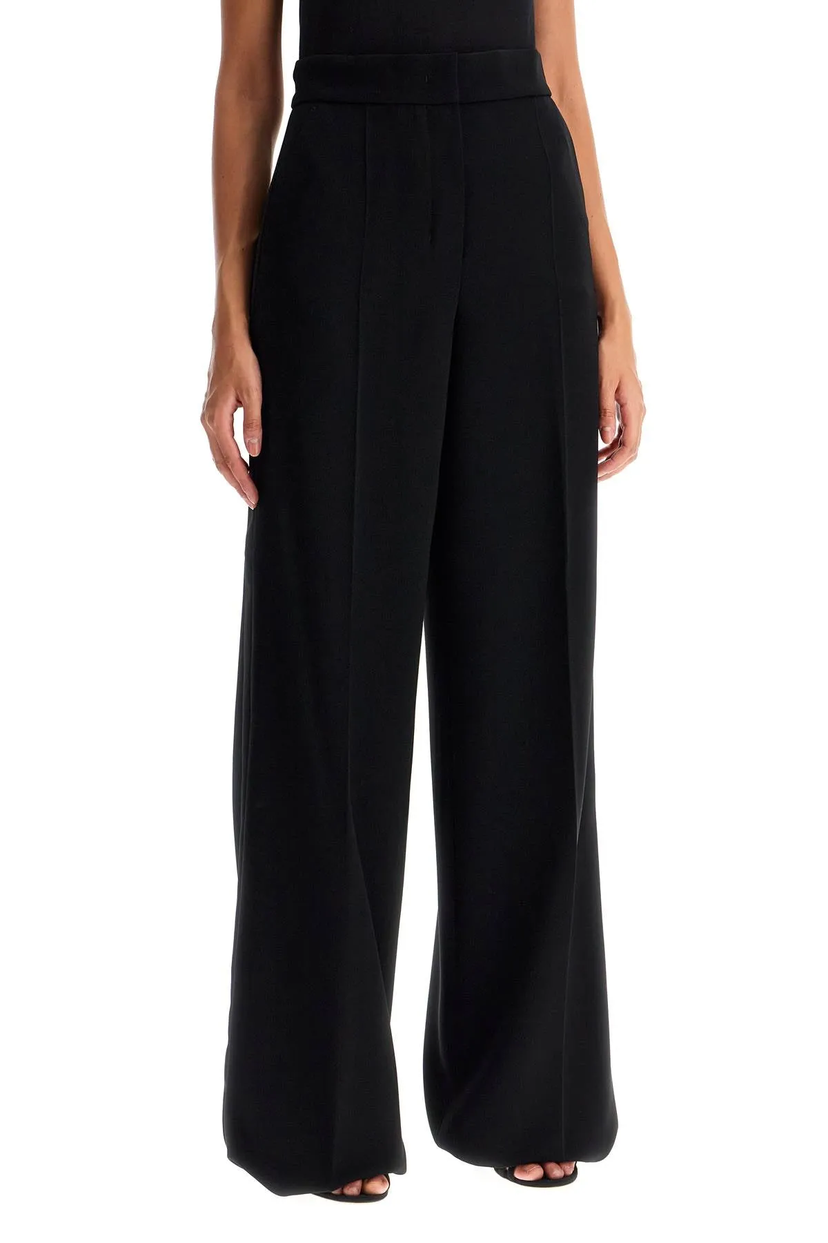 straight leg trousers in cady