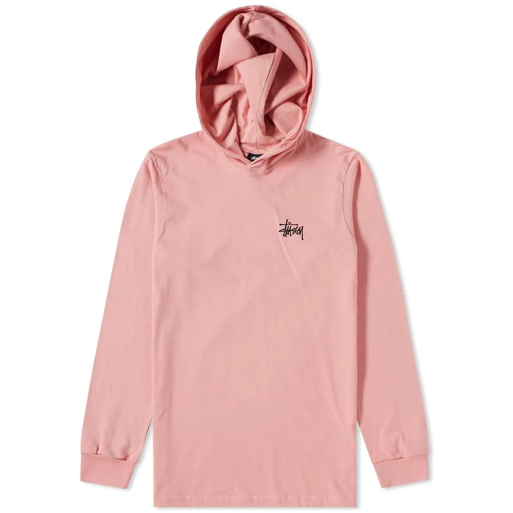 STUSSY BASIC STUSSY LS HOOD TEE DUSTY ROSE 1984105