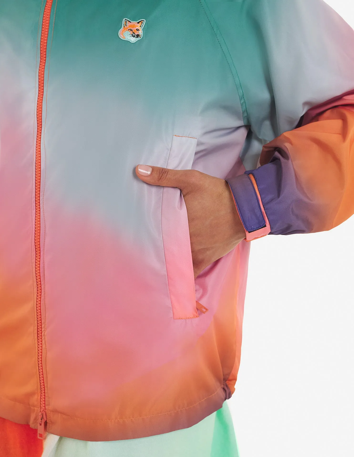 Technical Windbreaker Gradient Print