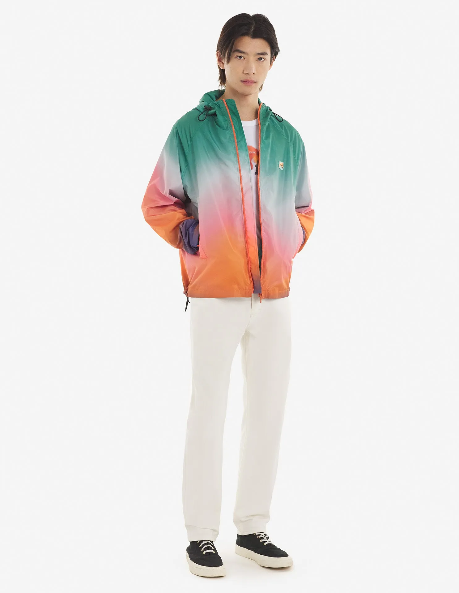 Technical Windbreaker Gradient Print