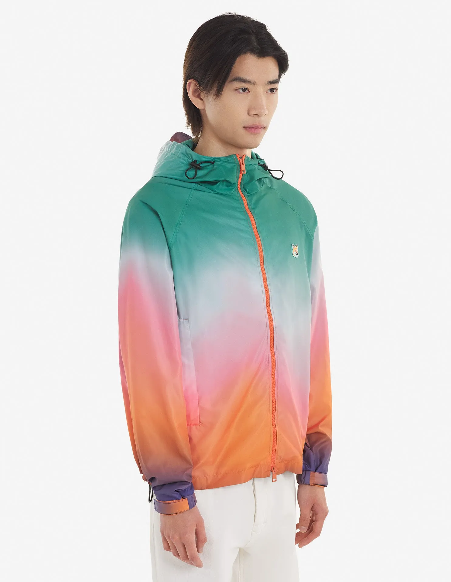 Technical Windbreaker Gradient Print