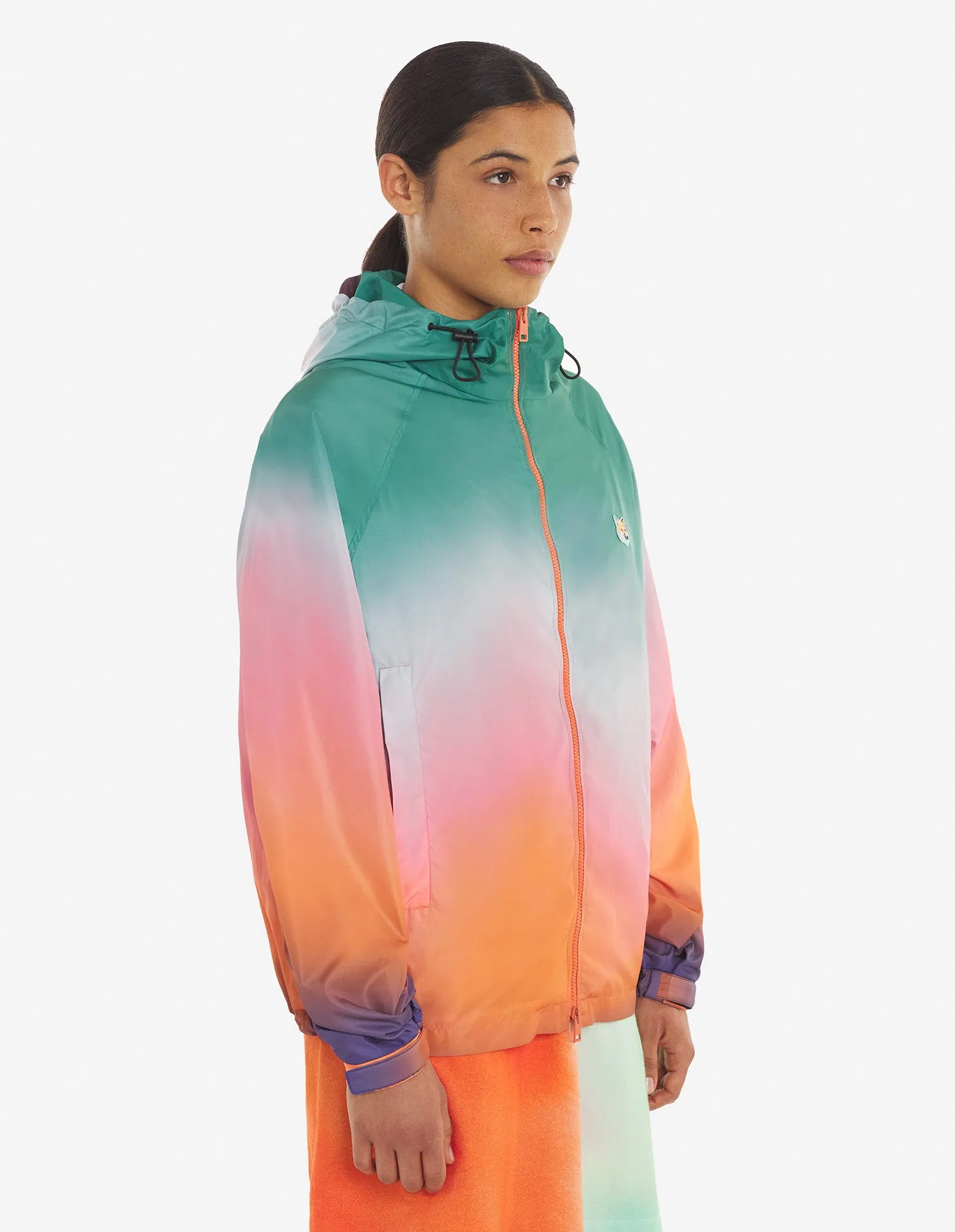 Technical Windbreaker Gradient Print