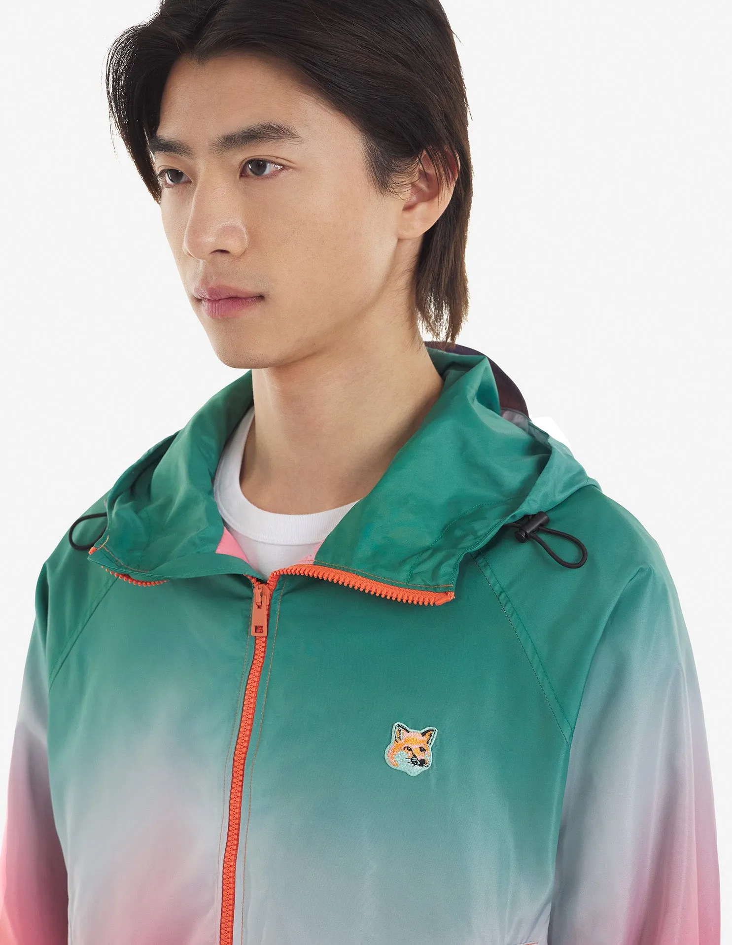 Technical Windbreaker Gradient Print