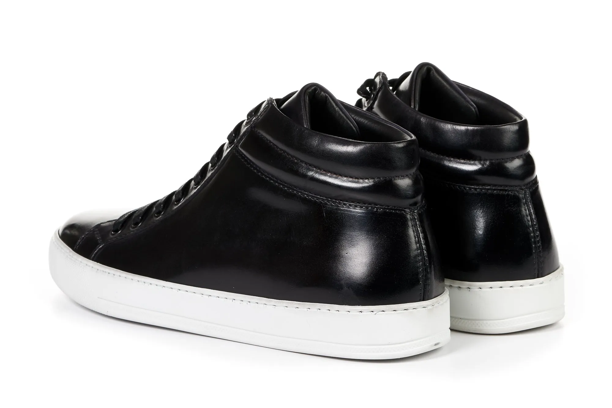 The Carter Mid-Top Sneaker - Nero - White Sole