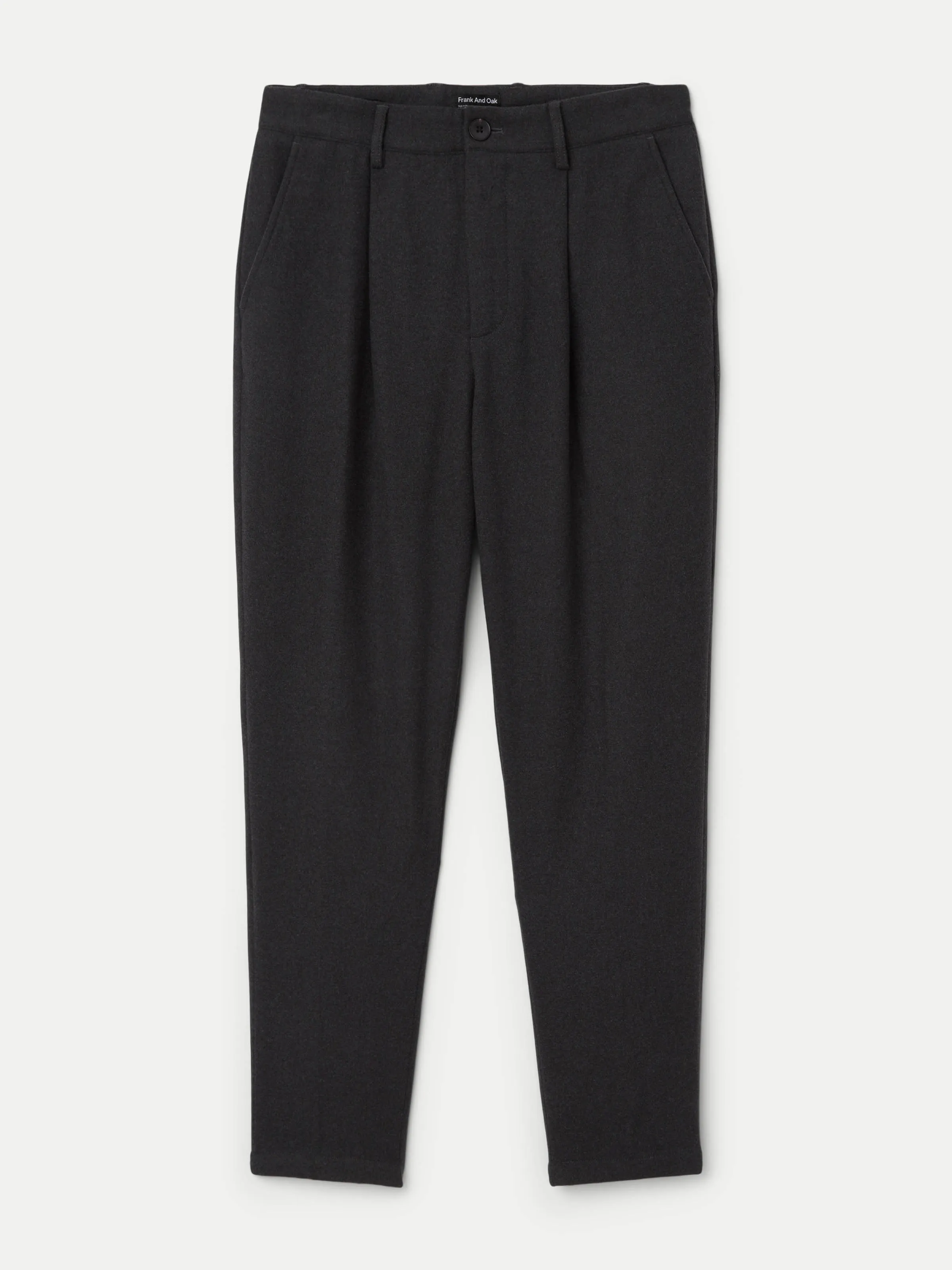 The Jamie Wool Pleated Pant in Storm Grey