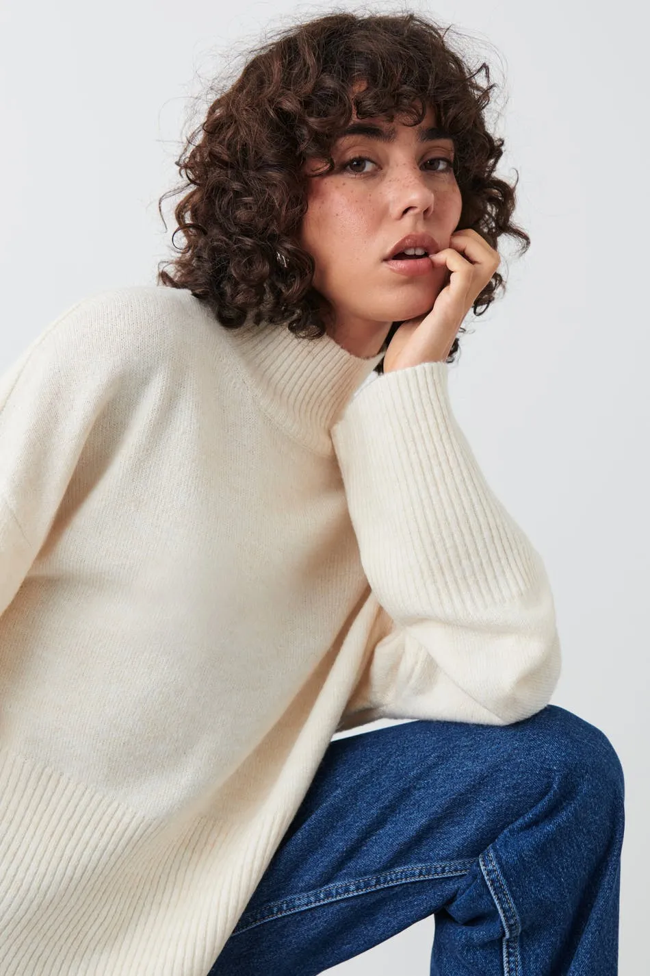 Turtleneck knit sweater