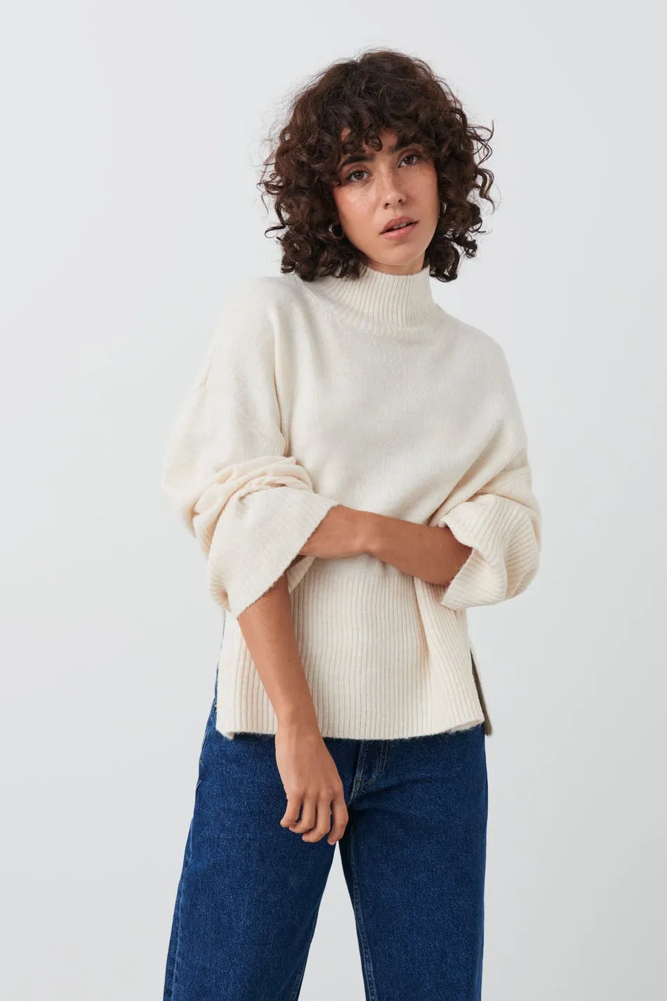 Turtleneck knit sweater