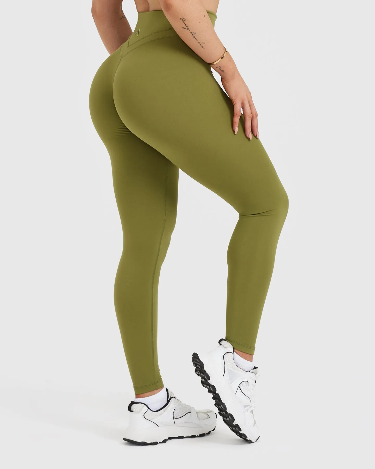 Unified High Waisted Leggings | Olive Green