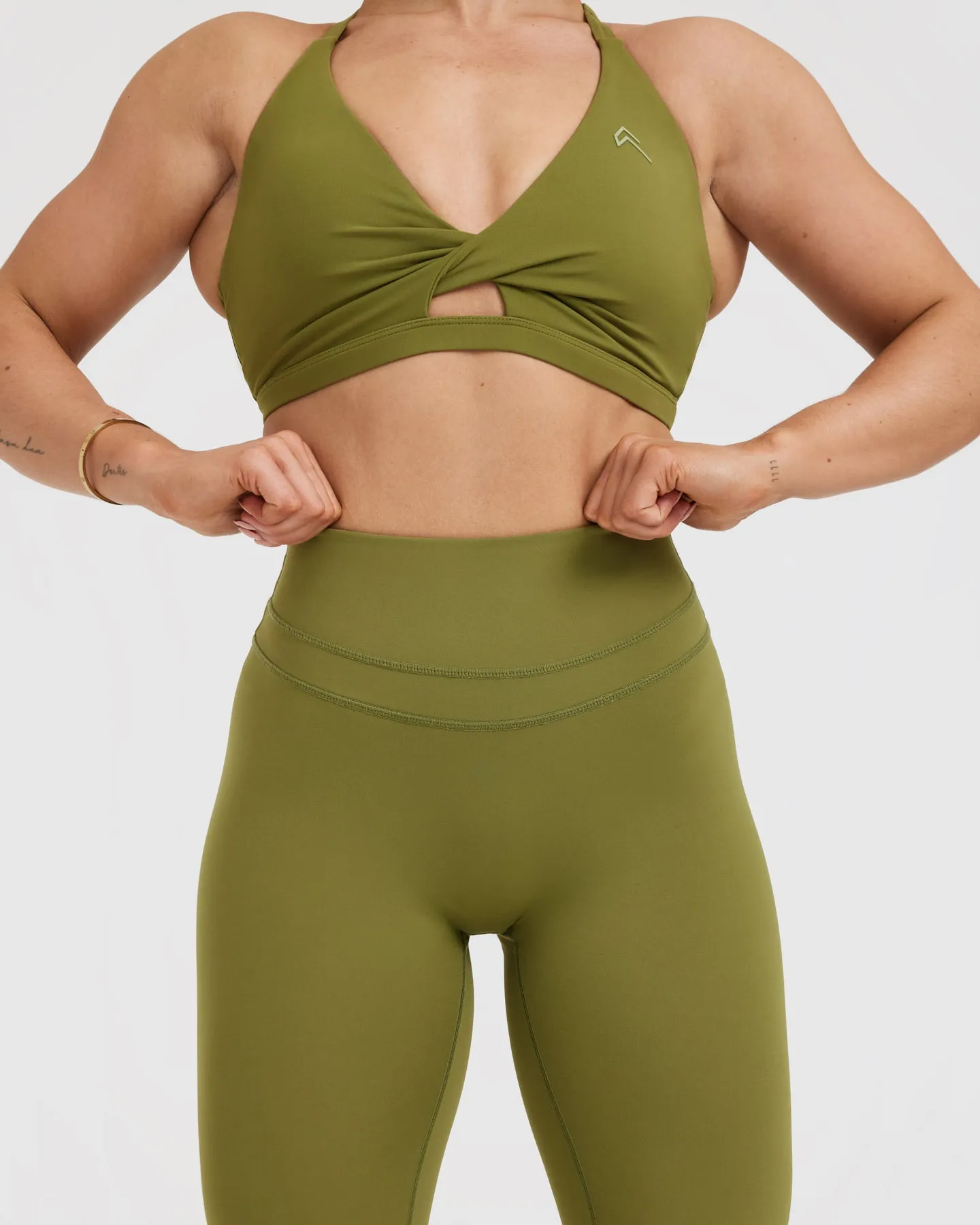 Unified High Waisted Leggings | Olive Green