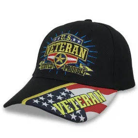 U.S. Veteran Served Proudly Hat (Black)