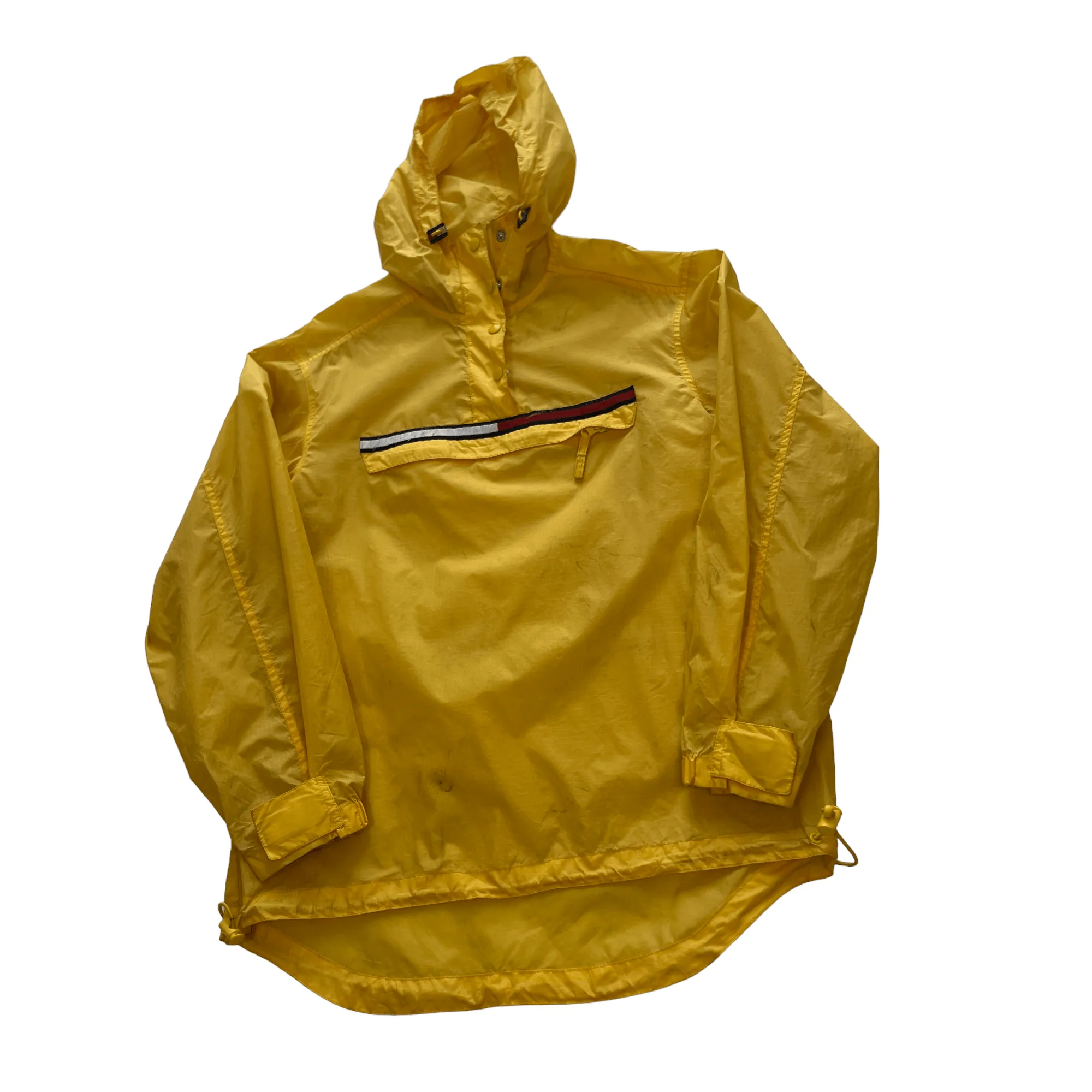 Vintage Yellow Tommy Hilfiger Jeans Quarter Zip Anorak Jacket - Small