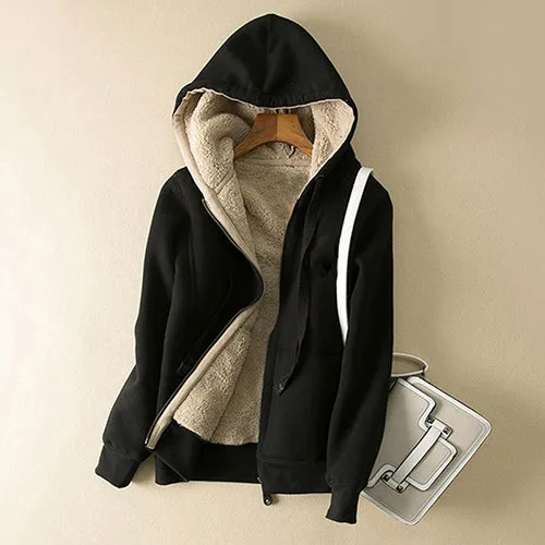 Womens Cashmere Winter Warm Hooded Coat