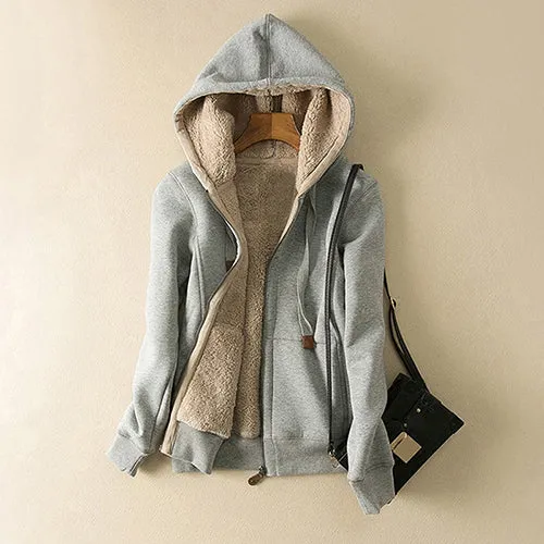 Womens Cashmere Winter Warm Hooded Coat