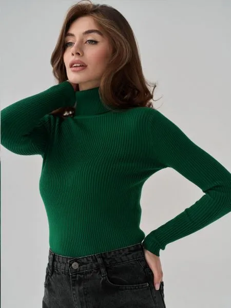 Women's fitted turtleneck sweater - elegance and versatility