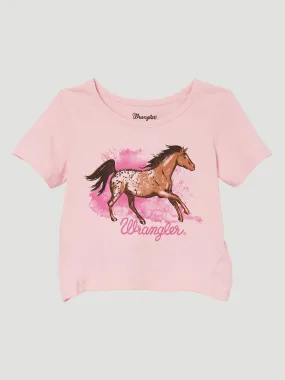 Wrangler Baby Pink Horse Tee