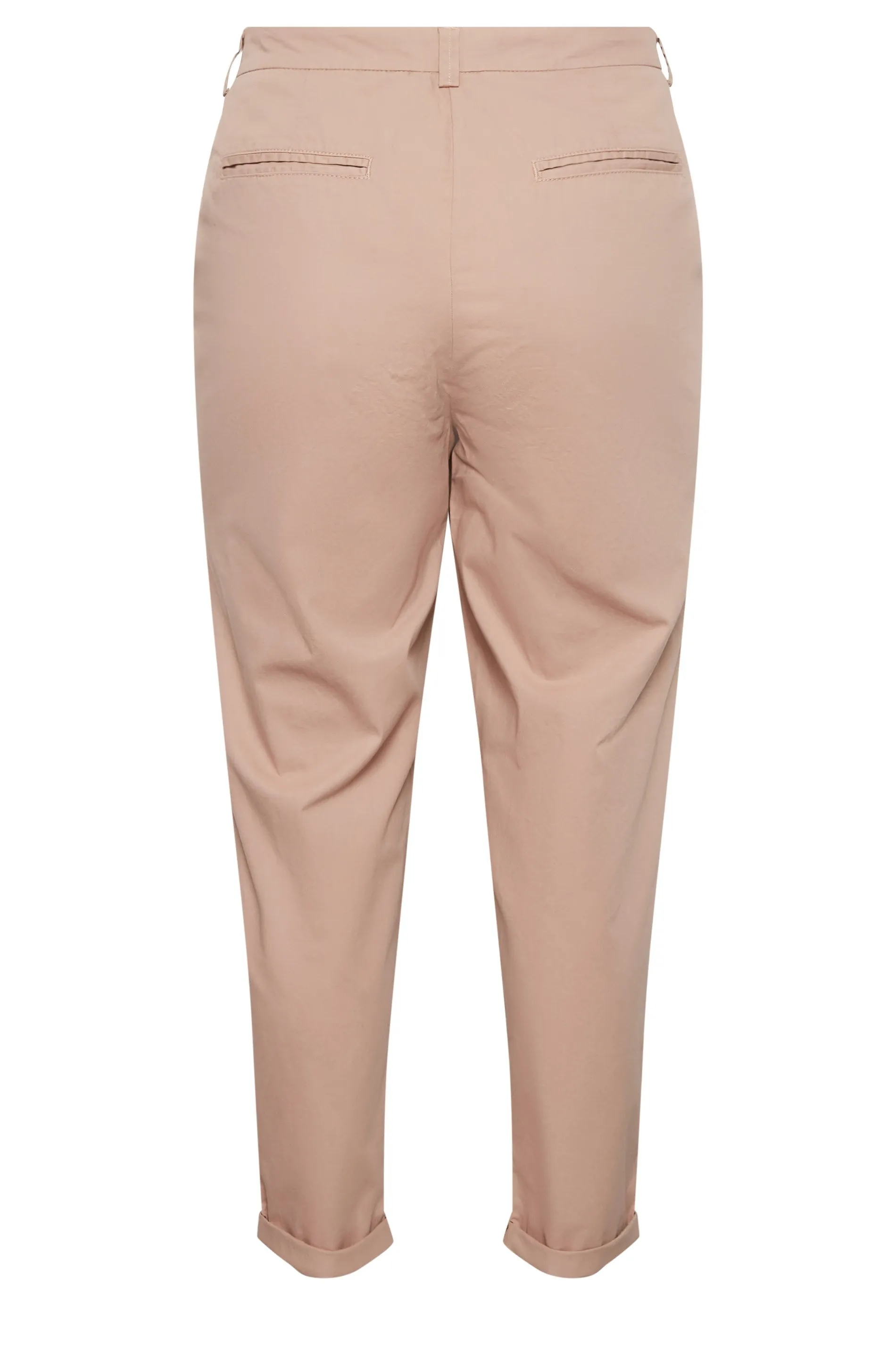 YOURS Curve Blush Pink Straight Leg Chino Trousers