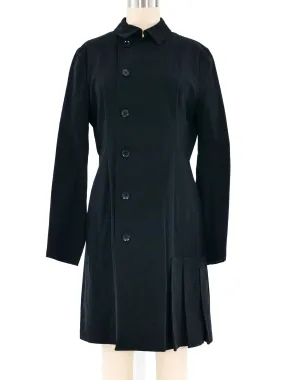 Y's Black Cotton Coat Dress